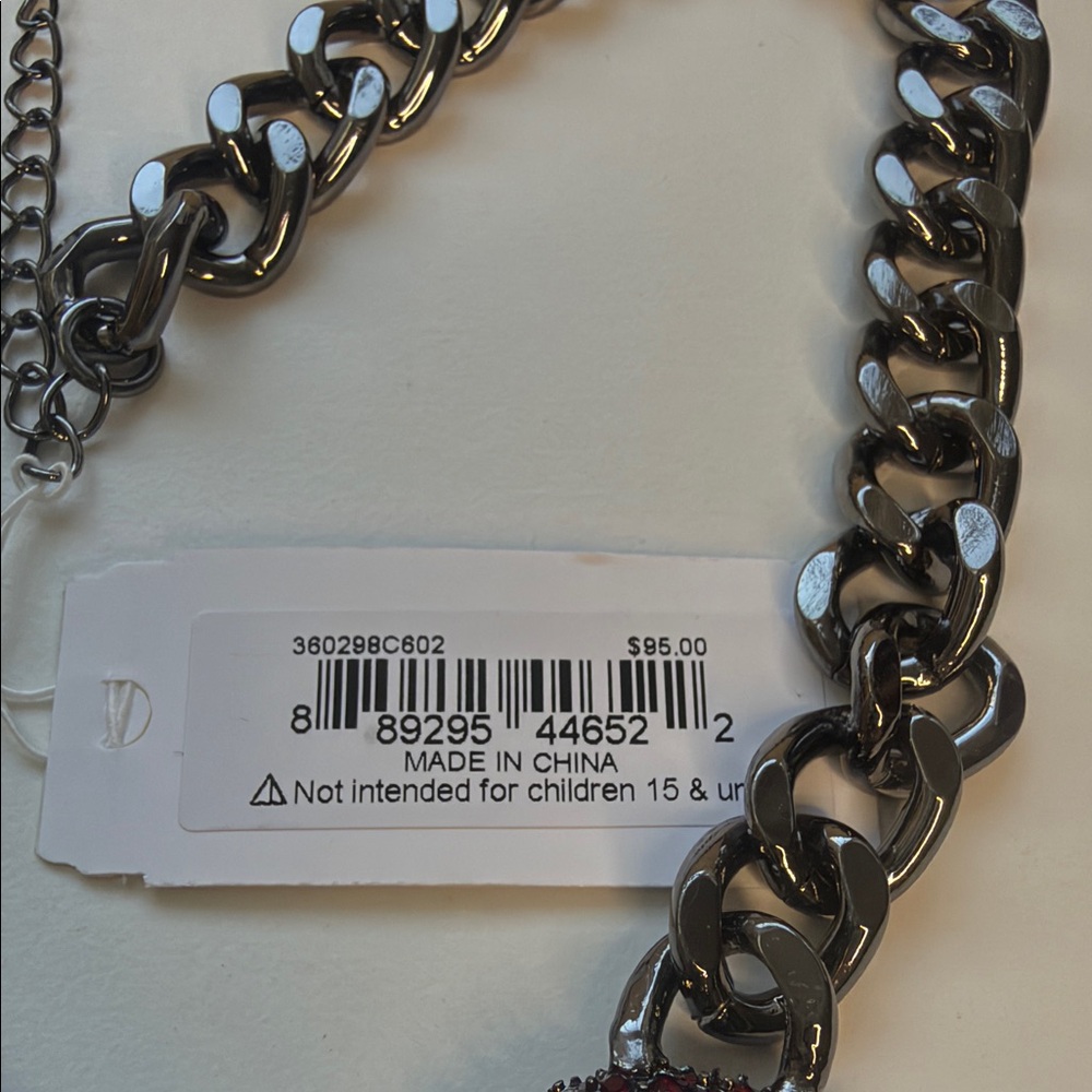 Betsey Johnson Red Heart Sword Necklace – Statement Piece – Read Description - Picture 4 of 5